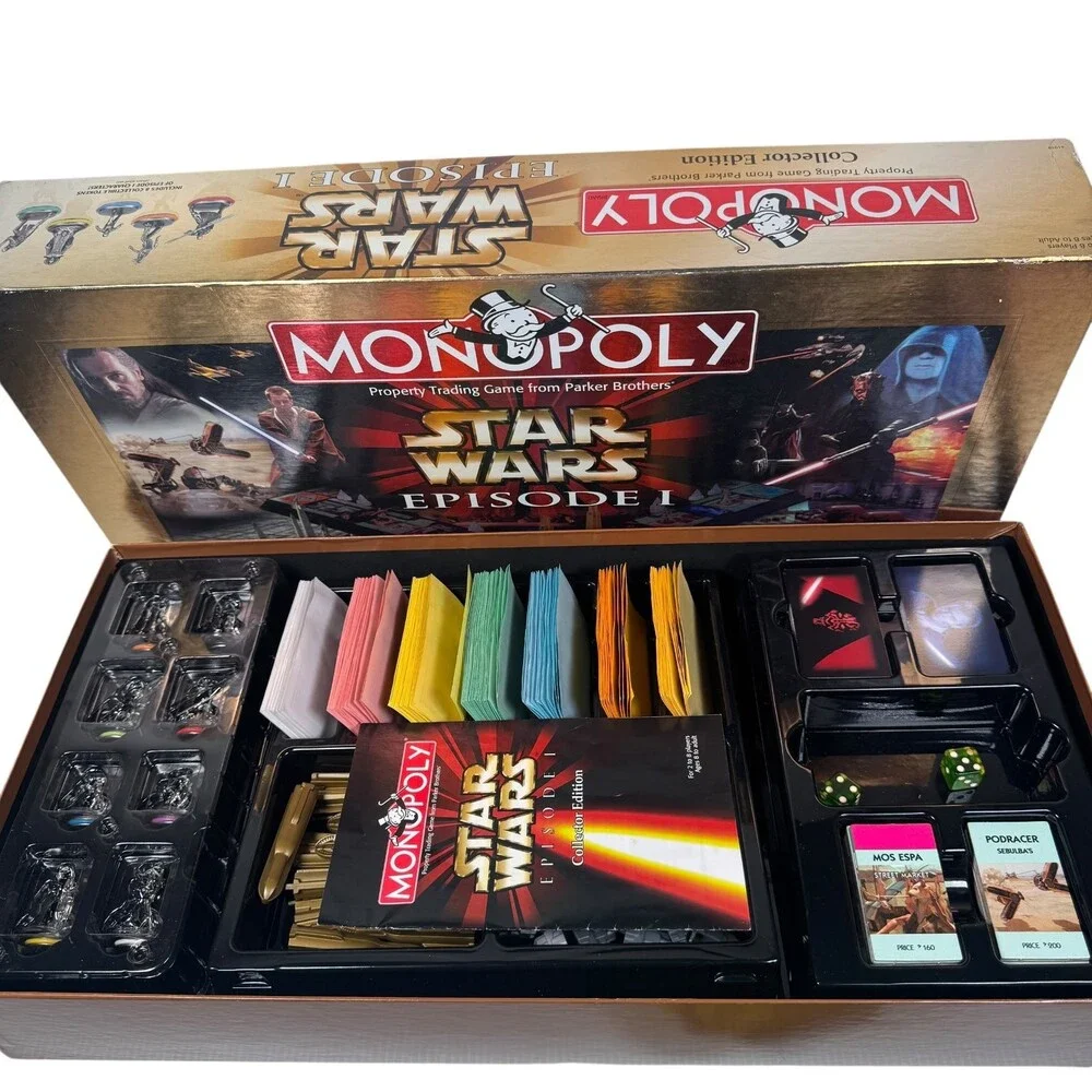 Monopoly Star Wars Episode I Board Game Parker Brothers 3-D Collector's Edition